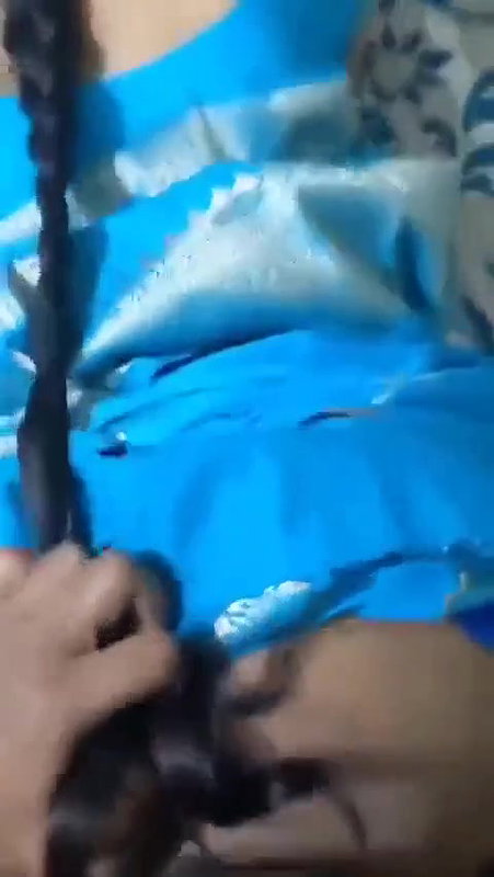 Desi blue saree hot Bhabhi doggy