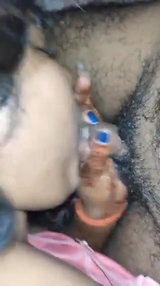 Desi wife giving a hot blowjob to her husband