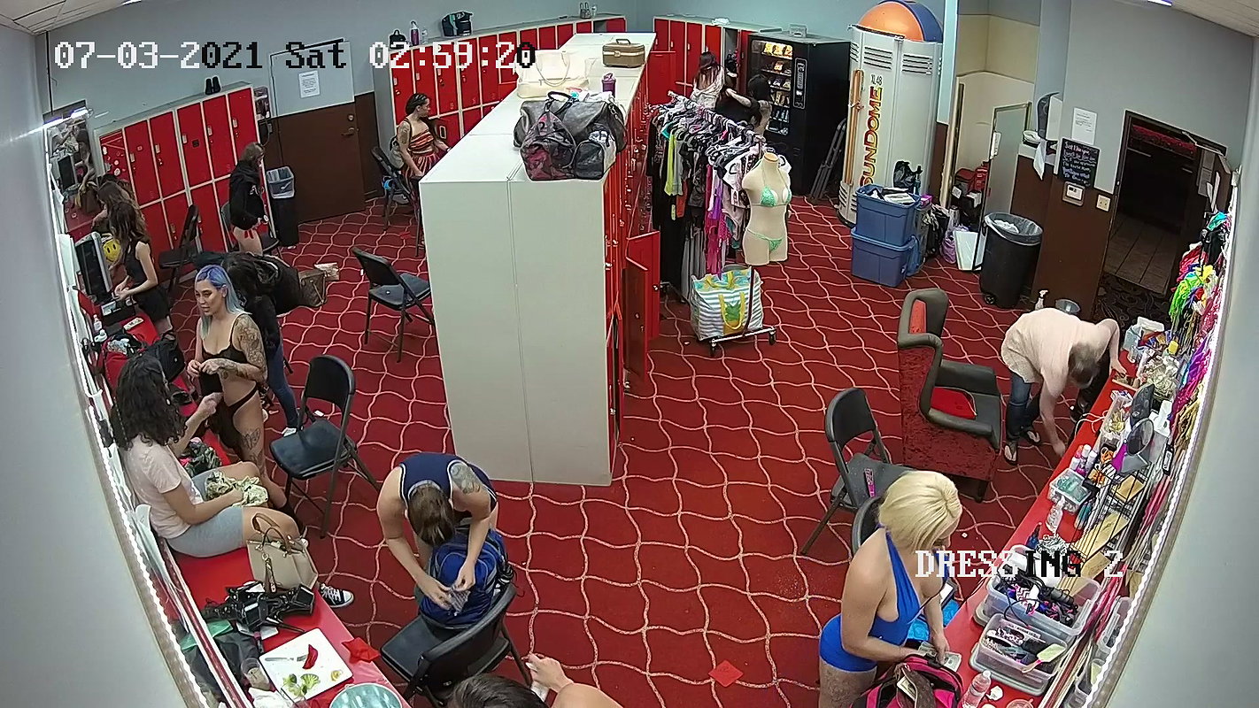 nude model dress changing room cctv