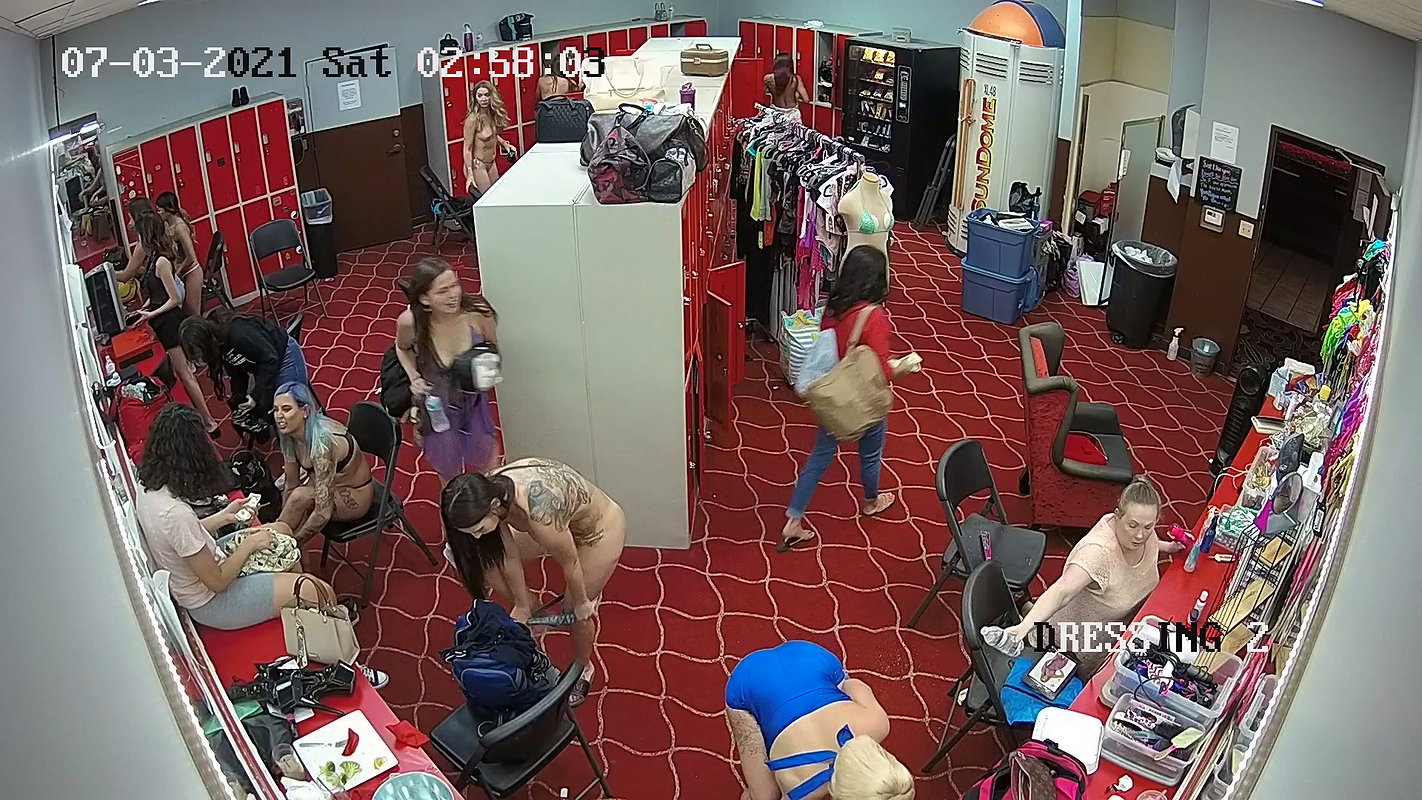 nude model dress changing room cctv