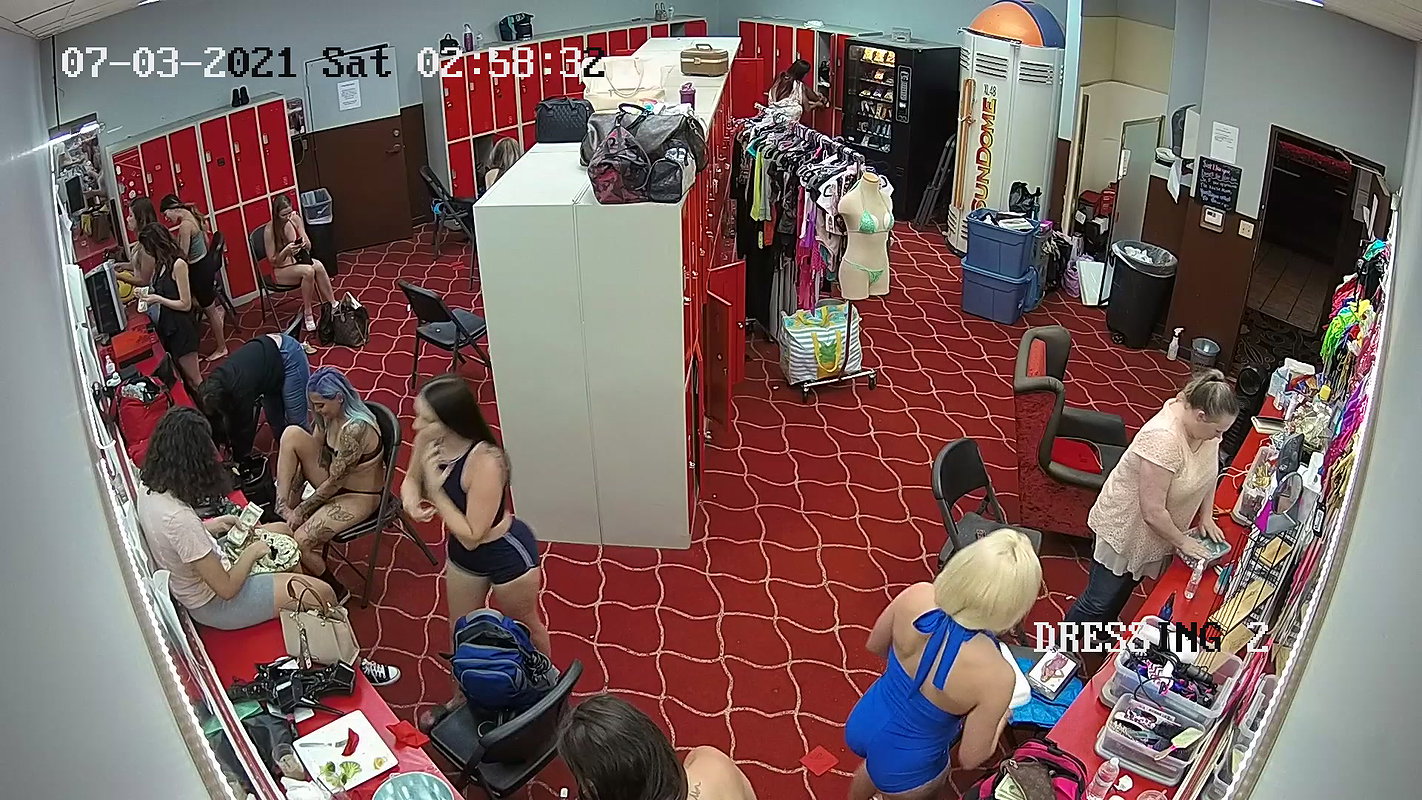 nude model dress changing room cctv