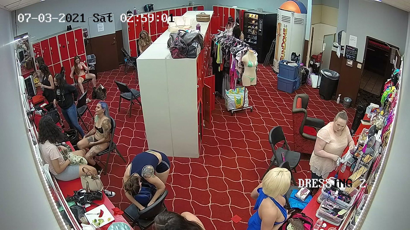 nude model dress changing room cctv