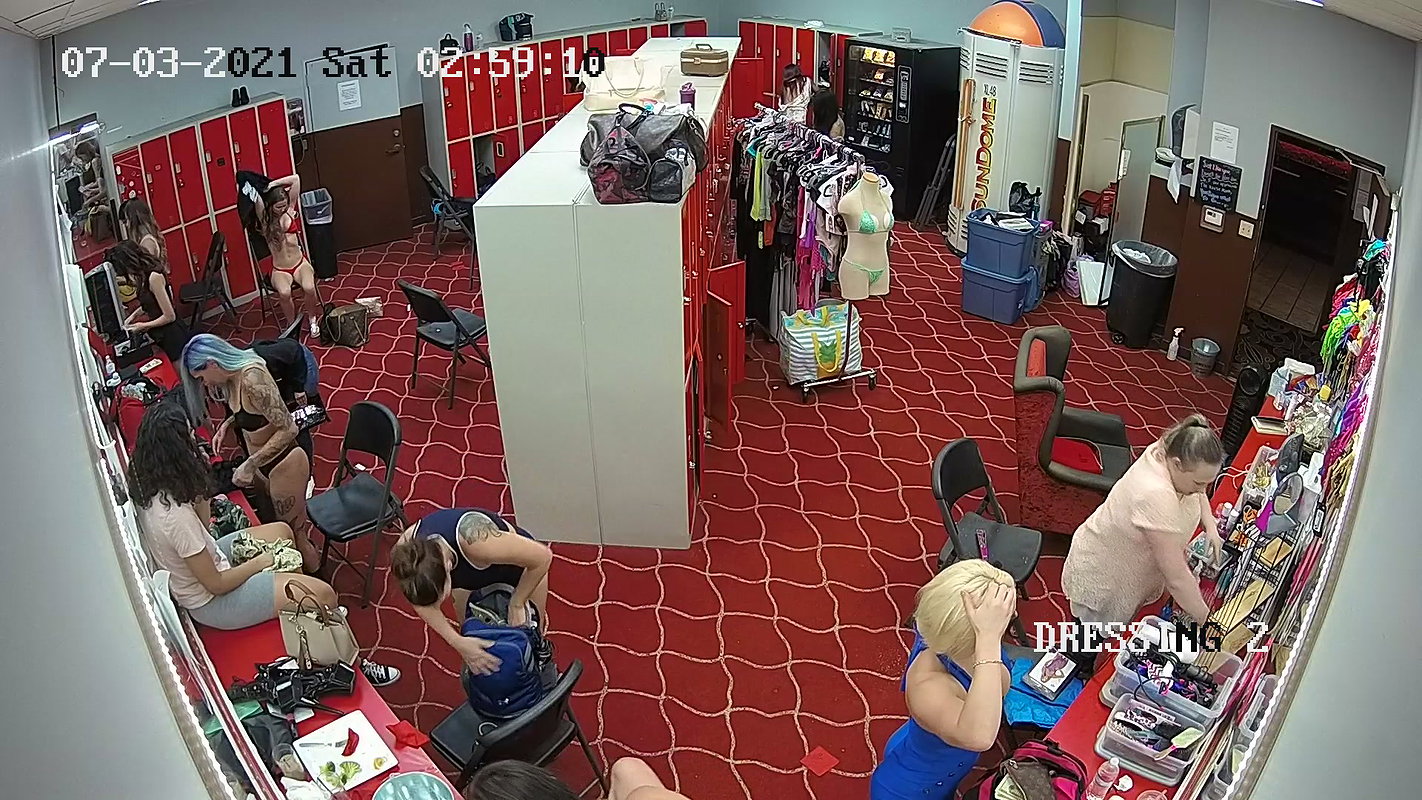 nude model dress changing room cctv