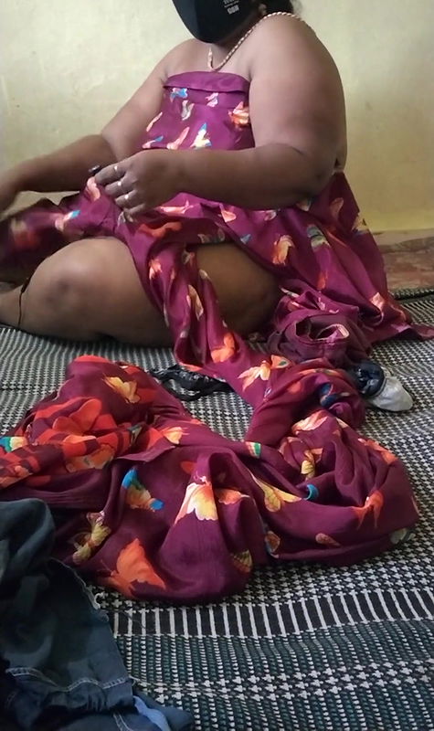 Relaxing after sex and talking with her friend – Indian aunty