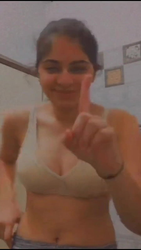 Shy Beautiful Indian Girl Showing Her Naked Body In Bathroom