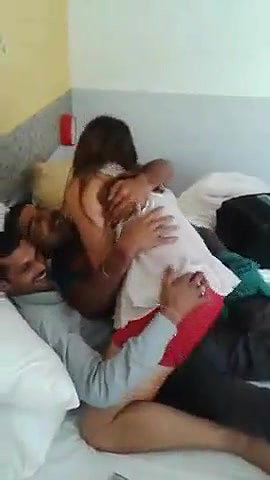 One girl and two boy fuck