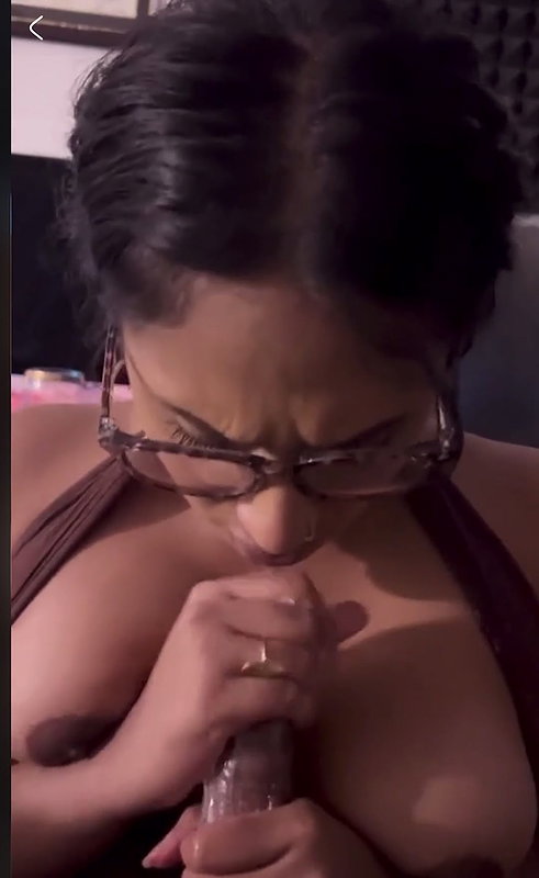 Sexy Indian MILF with Glasses Hardcore Handjob and Sucking