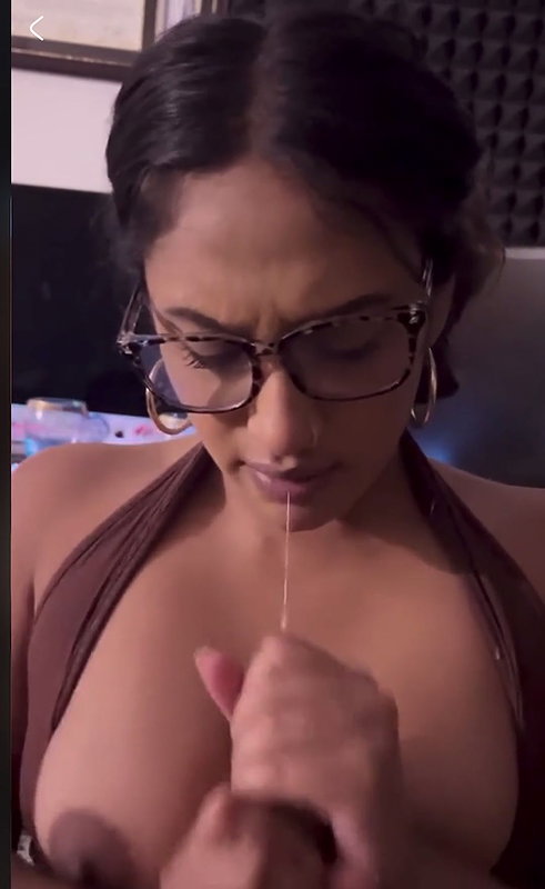 Sexy Indian MILF with Glasses Hardcore Handjob and Sucking