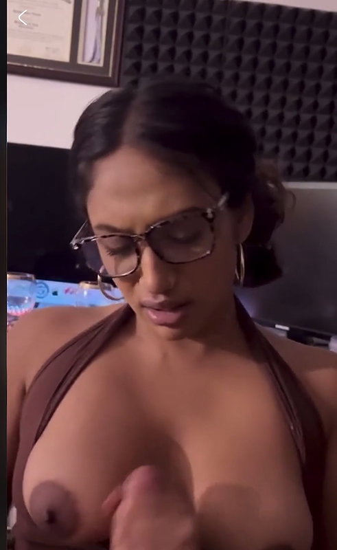 Sexy Indian MILF with Glasses Hardcore Handjob and Sucking