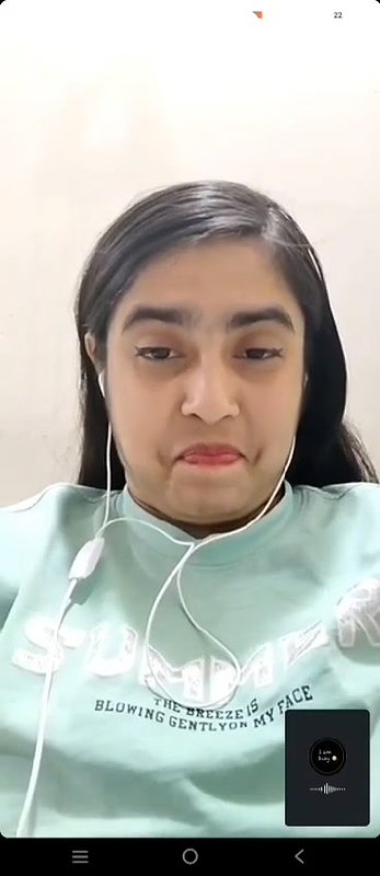 cute girlfriend video call to lover shows big boobs