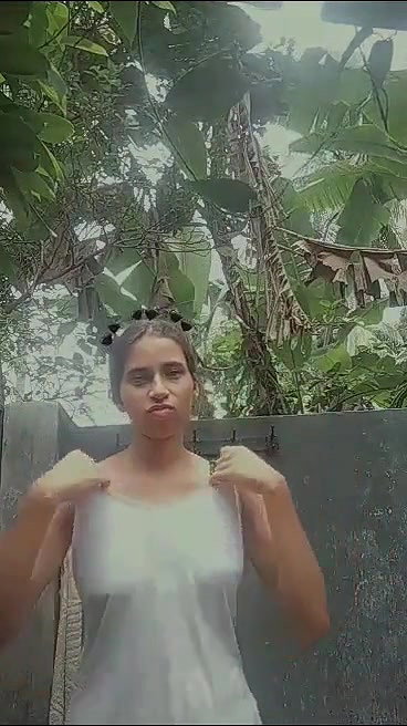 SEXY BUSTY VILLAGE GIRL SHOWING BIG ROUND HUGE BOOBIES DANCING NUDE OUTDOOR