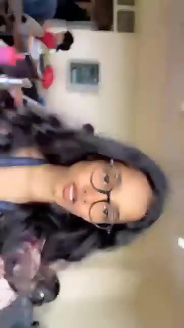 Cute chasmish girl playing with boobs