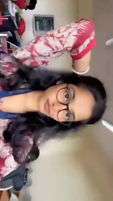 Cute chasmish girl playing with boobs