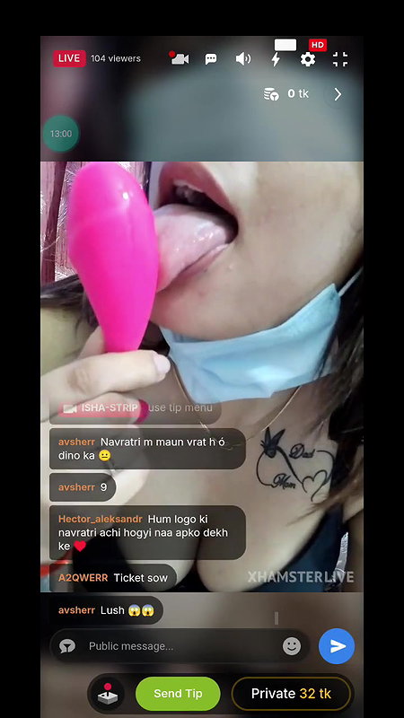Isha strip Stripchat sucking dildo