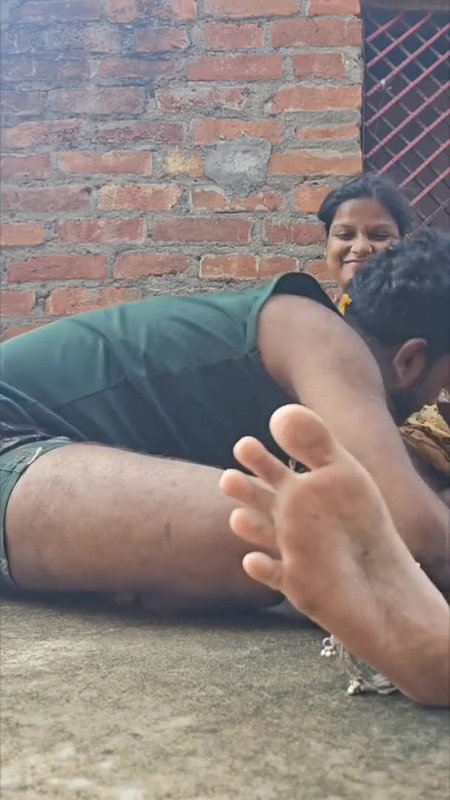 Village Couple Enjoying