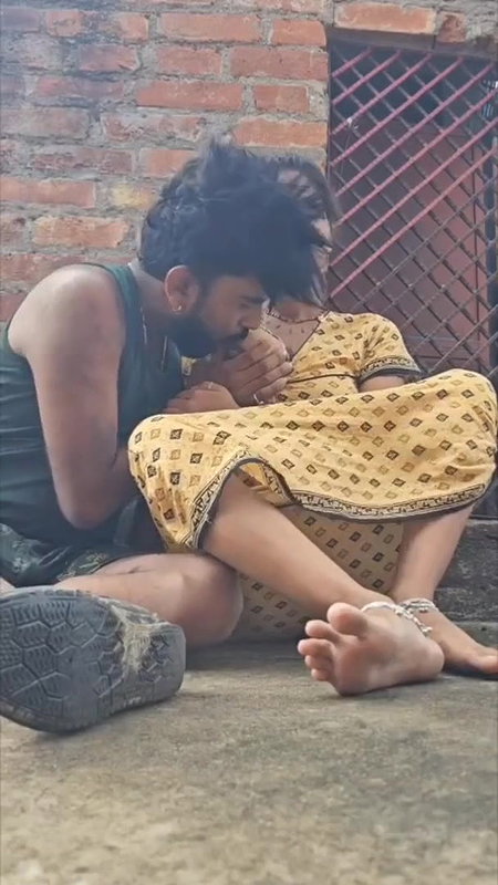 Village Couple Enjoying