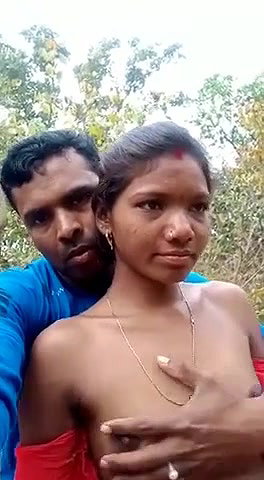 Married Tamil Couple Outdoor Having Fun