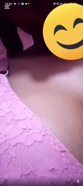 Beautiful Girl Showing her dark nipple On Video Call