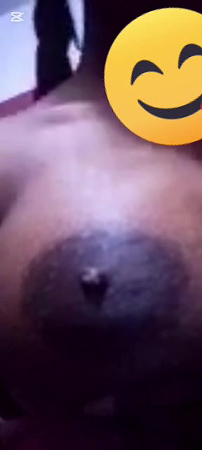 Beautiful Girl Showing her dark nipple On Video Call
