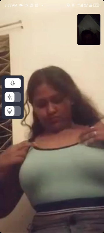 Tamil girl smoking with boobs show on video call sex
