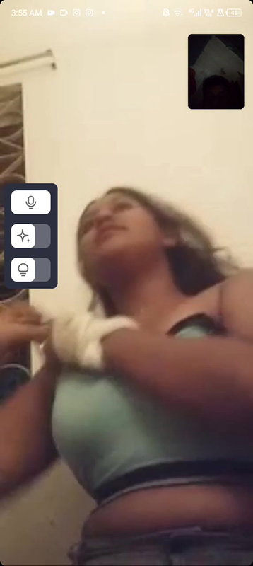 Tamil girl smoking with boobs show on video call sex