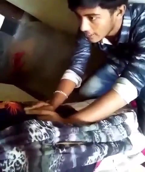 guy pressing boobs and kissing