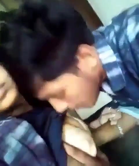 guy pressing boobs and kissing