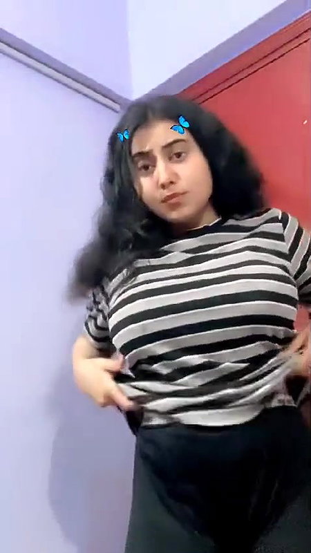beautiful girl stripping tops and showing milky boobs