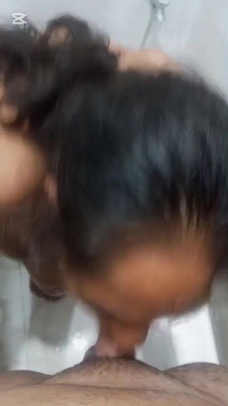 mature aunty in bathroom sucking husband friend dick
