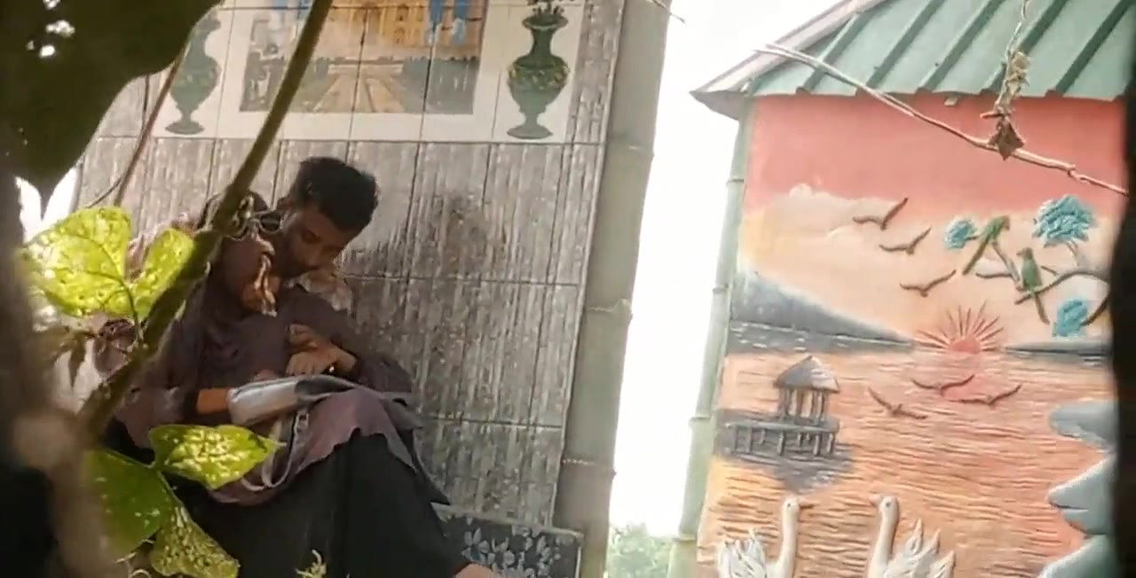 Hijabi Girl With Lover Outdoor