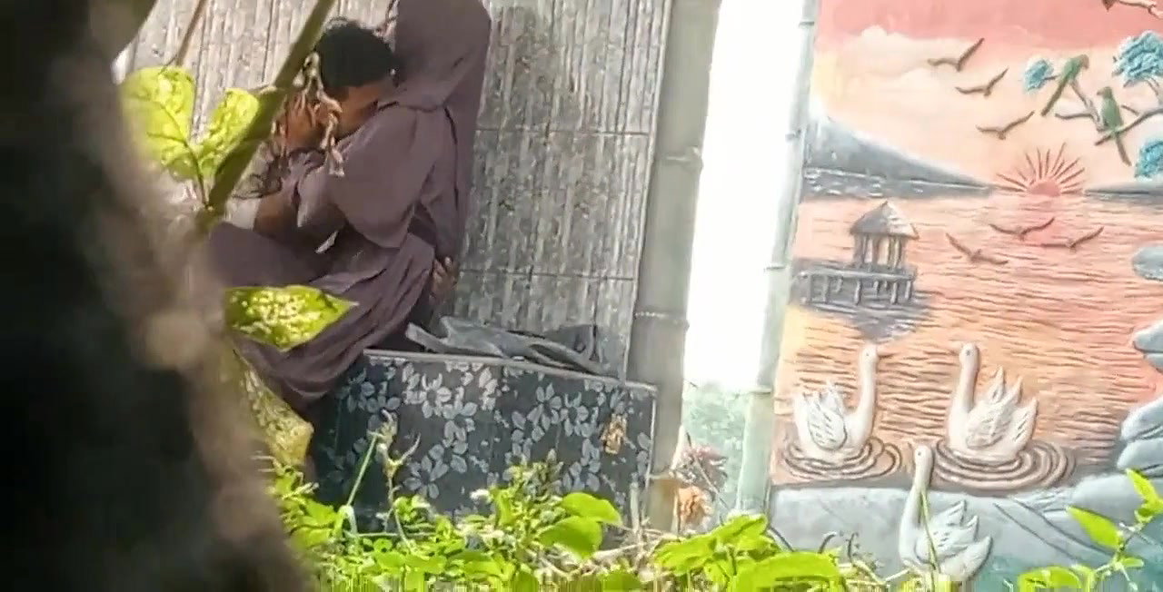 Hijabi Girl With Lover Outdoor