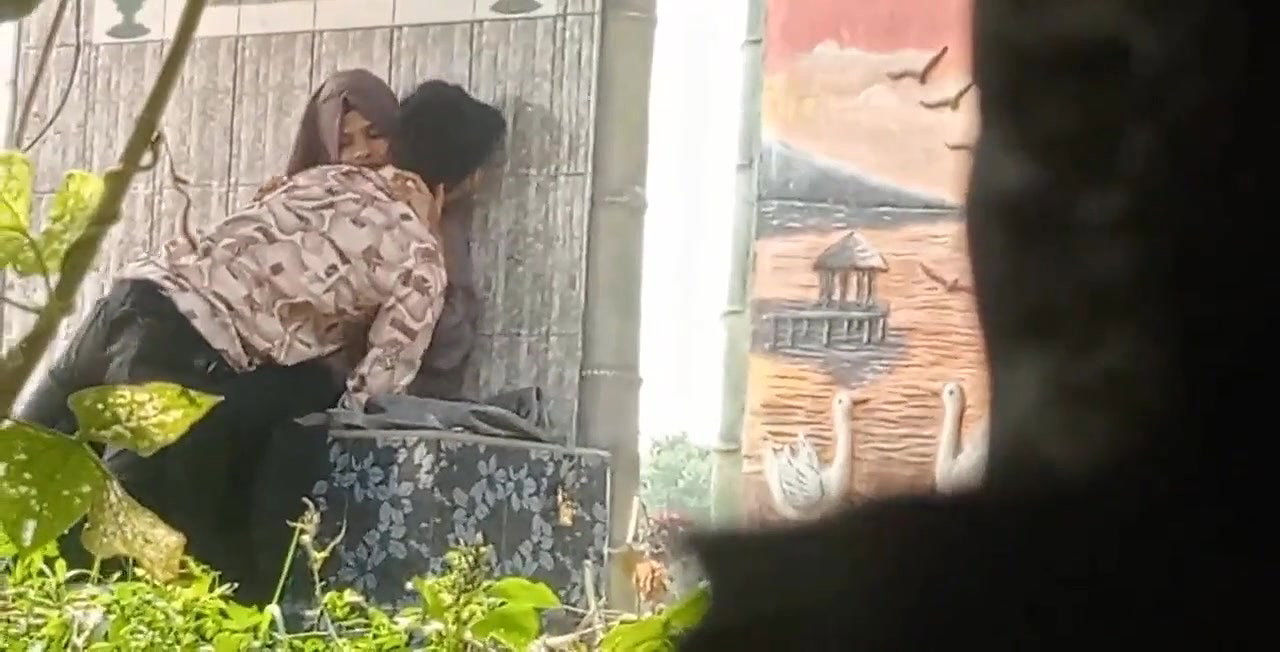 Hijabi Girl With Lover Outdoor
