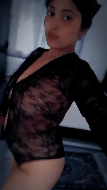 INDIAN SEXY GF TEASING IN FISHNET LINGERIE