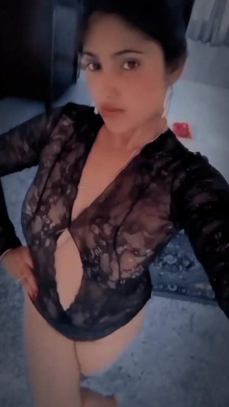 INDIAN SEXY GF TEASING IN FISHNET LINGERIE