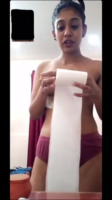 Sexy girl showing her body in video call