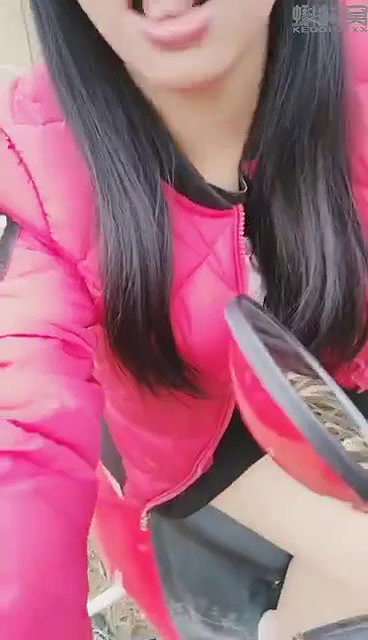 Chinese bitch getting fucked outside