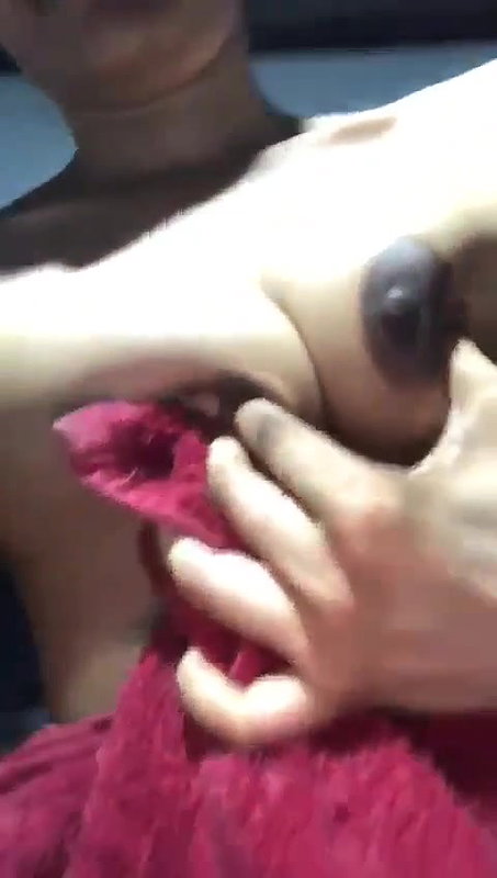 Sexy girl showing cute tits after bathing