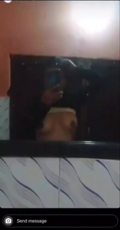 horny mall topless before mirror viral boobs show