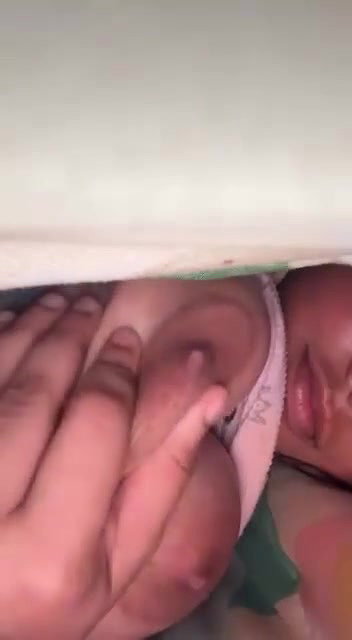 cute boobs pressing young girl
