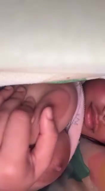 cute boobs pressing young girl