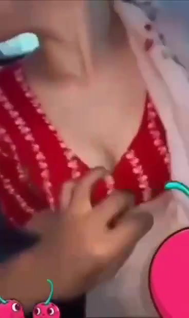 wife boobs press in car