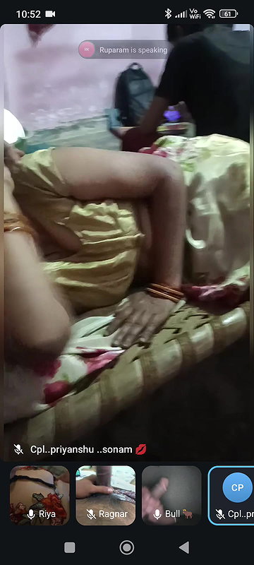 Cuck husbands show their wife pussy and boobs on vc 2