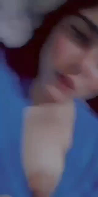 cute girl small boobs show viral selfie cam video