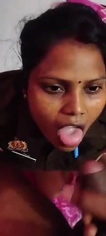Indian Police woman blowjob with inspector for promotion