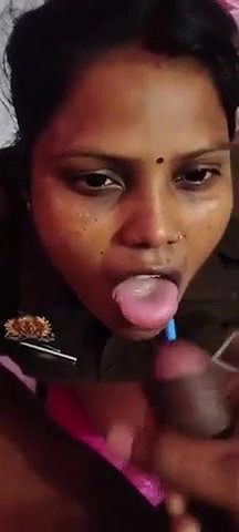Indian Police woman blowjob with inspector for promotion