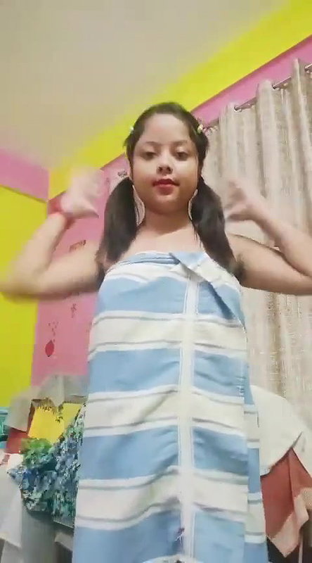 Cute girl showing everythingHourglass figure