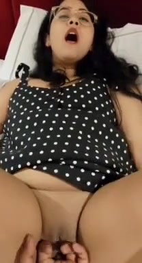 cute girlfriend moaning with Indian fingering
