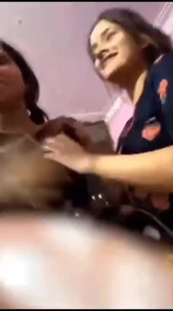 2 desi lesbian girls remove bra to show big tits for fun