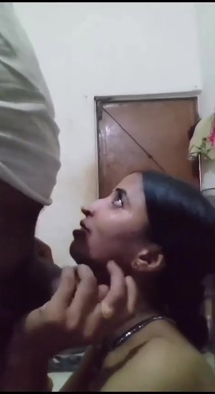 village couple hot romance with wife boob press