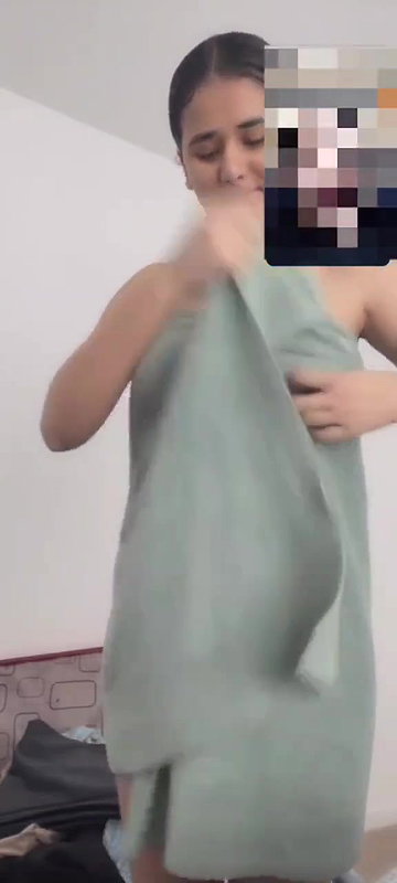 Indian girl with banana shows viral big boobs